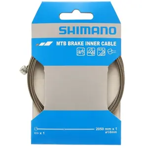 Comparateur de prix : Shimano câble de frein intérieur VTT 1,6 mm x 2050 mm acier inoxydable argent