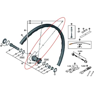 Shimano Roue de vélo à Rayons 298 mm pour WHM9000-29 VR 47V9803