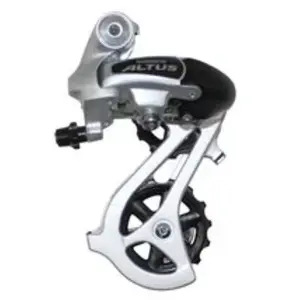 Comparateur de prix : Dérailleur arrière VTT Shimano Altus 7/8 vitesses - Blanc et noir