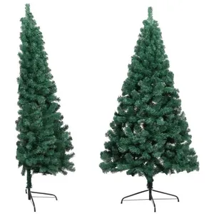 Sapin de noël artificiel - Arbre de Noël moitié avec support Vert 150 ... pas cher