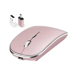 Souris sans fil Rechargeable Ultra-mince - Rose pas cher
