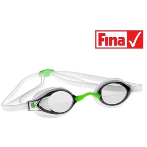 Madwave Lunettes de natation Mad Wave Record Breaker blanc vert pas cher