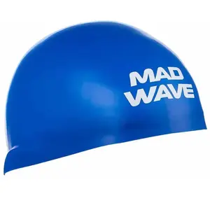 Bonnet de bain Mad Wave D-Cap Fina Approved bleu - MVendu parswiminn