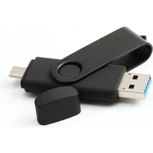 OUTAD 2 en 1 OTG Clé USB 32 Go USB 3.0 noir pas cher