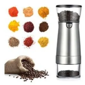Comparateur de prix : Yokuli Moulin à café électrique argent avec usb pour sel, poivre, épices, noix, graines, grains, machine multifonction pour la maison
