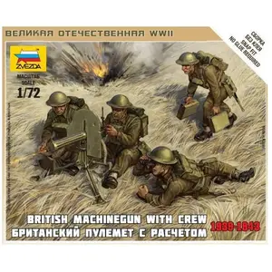 Zvezda Figurines 2ème Guerre Mondiale : Mitrailleurs britanniques 1939-1943