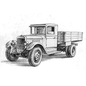Camion soviétique ZIS-5 - ZVEZDA - Véhicule - Métal - Vert - Extérieur
