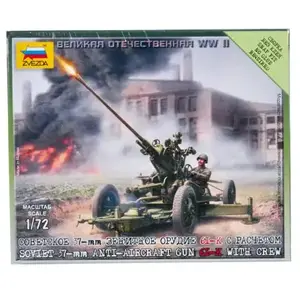 Zvezda Maquette Canon soviétique 37mm Anti-Aircraft Type 61K avec figurineVendu paramazon