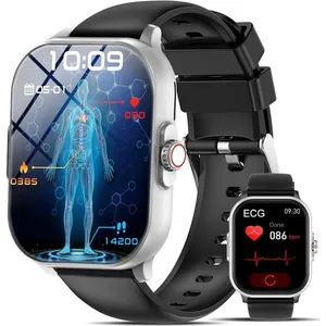 Montre Connectée Homme Ecg/Hrv 2.01 Smartwatch Santé Avec Appel Blueto... pas cher
