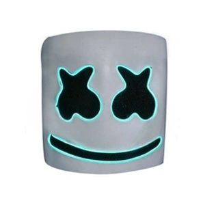 Comparateur de prix : OEM Masque Marshmello Halloween Bal costumé Lumineux - Taille Unique -...