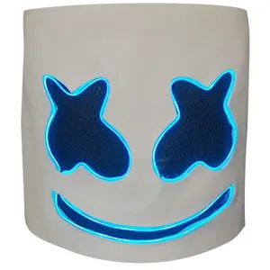 Comparateur de prix : OEM Masque Marshmello Halloween Bal costumé Lumineux - Taille Unique -...