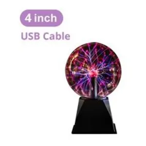 Lumière boule de plasma noir magique 4 pouces sphère de cristal magiqu... pas cher
