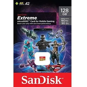 Carte microSD Extreme SanDisk 128 Go pour le mobile gaming pas cher