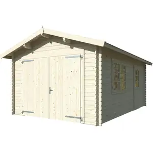 Abris bois / Garage bois Prague porte bois SU 15,9m2 pas cher