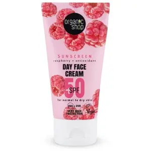 Organic Shop 50 SPF Normal To Dry Skin Sunscreen Day Face Cream 50ml pas cher