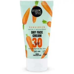 Organic Shop 30 SPF Normal To Dry Skin Sunscreen Day Face Cream 50ml pas cher