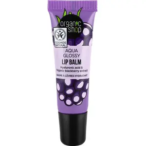 Comparateur de prix : Organic Shop Aqua Glossy Hyaluronic Acid & Blackberry Extract Lip Balm 10ml