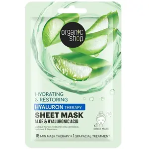 Organic Shop Masque tissu Hydratant & Réparateur - Aloé & Acid Hyaluro... pas cher