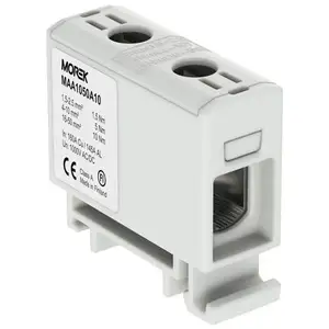 MOREK Bloc de jonction alu cuivre gris (phase) 1,5 à 50mm² 1000V ac/dc - Rai... pas cher