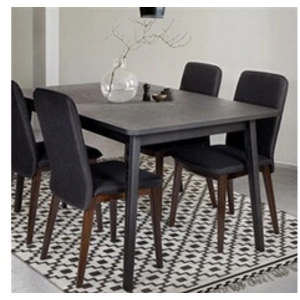 Comparateur de prix : Table à manger extensible 140 à 180 cm décor chêne noir - ELIAS