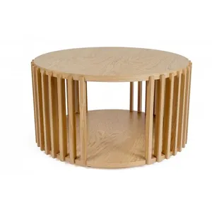 Comparateur de prix : Non communiqué Table basse ronde en bois - DUBLIN