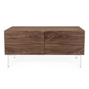 Comparateur de prix : Paris Prix Buffet 2 Portes & 2 Niveaux "Plof" 120cm Noyer