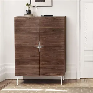 Comparateur de prix : Paris Prix Buffet 4 Portes & 4 Niveaux "Plof" 140cm Noyer