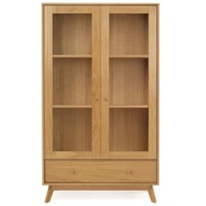 Vitrine Design en Bois Kensal 170cm Chêne pas cher