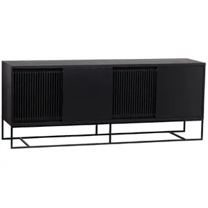 Comparateur de prix : Buffet 4 Portes Coulissantes Ende 188cm Noir