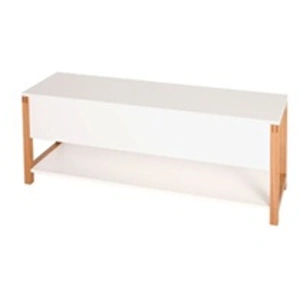 Comparateur de prix : Paris Prix Banc de Rangement Design "Northgate" 120cm Chêne & Blanc