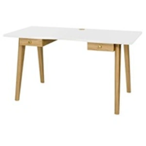 Comparateur de prix : Maison et Styles Bureau scandinave 2 tiroirs 140x70x75 cm blanc et naturel - DANICA