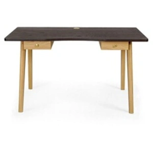 Comparateur de prix : Hellin Bureau en bois scandinave avec 2 tiroirs - OXFORD