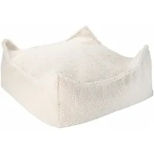 Comparateur de prix : Wigiwama Pouf Enfant Carré Bouclette Bouclyn Cream White