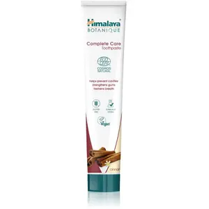 Comparateur de prix : Ecocert Cosmos Natural certifié Himalaya Botanique Complete Care Dentifrice aux herbes aux Actifs Bio, Saveur cannelle, combat la plaque dentaire, sans fluor, sans gluten ni SLS, 75 ml