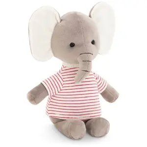 Jouets orange peluche éléphant 25 cm - Bruno l'éléphant pas cher