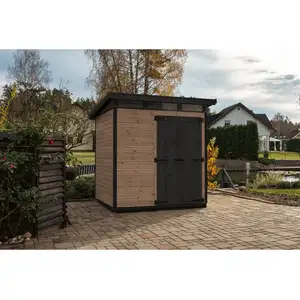 UPYARD StrongBox L Marron - Abri de jardin en bois marron pas cher