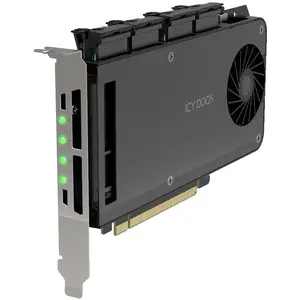 Icy Dock Adaptateur 4 x M.2 NVMe SSD Mobile Rack Adaptateur Card f pas cher
