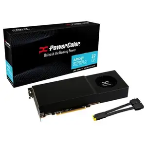 Powercolor AI Pro R9700 32G-B (32 Go, GDDR6), Carte graphique, Noir