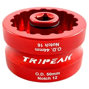Douille démonte boîtier de pédalier Tripeak 16 & 12 cannelures roug pas cher