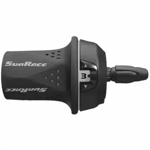 Manette gauche Sunrace twist shifter friction 3v Noir TU 279220 pas cher