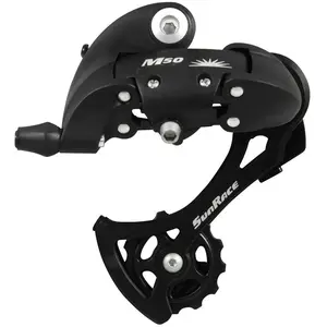 Sunrace Dérailleur Arrière VTT 8V Cage Longue Noir, 34D, RDM57, Aluminium avec Poulie 11D pas cher