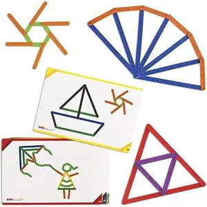 edx education Junior GeoStix - 200 Multicolored Construction Sticks - ... pas cher