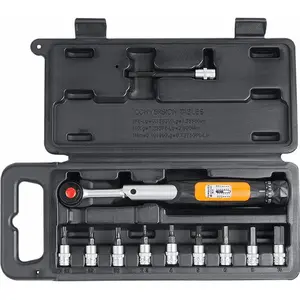Comparateur de prix : Super B Clé Dynamométrique 2-15Nm avec Douilles 3-10mm et Embouts Torx T25/30/40