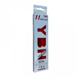 YBN Chaine 11 vitesses 1 2  11 128    136 maillons yaban special ebike s11e   silver pas cher