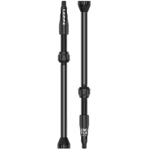 Valve Tubeless Lezyne CNC 80mm en Aluminium Noir avec Retrait Noyau Intégré pas cher