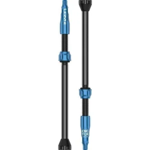 Valve Tubeless Lezyne CNC 80mm en Aluminium Bleu - Paire pas cher