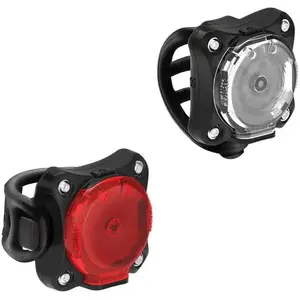 Lezyne Lumières de vélo Zecto Drive 250+ et 200 avec support en silicone noirVendu parhardloop