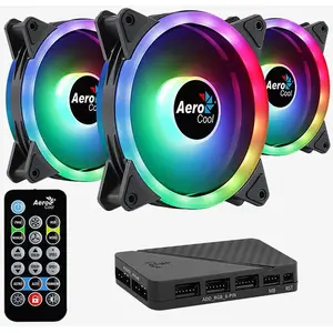 Comparateur de prix : Aerocool Duo 12 Pro Boitier PC Ventilateur 12 cm Noir 3 pièce(s)
