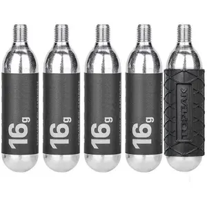 TOPEAK CO2 Cartridge 16g Threated (5 pieces w/ 1 cover)Vendu paramazon