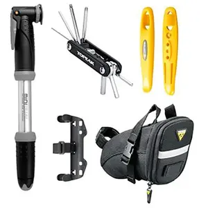 Comparateur de prix : Mini pompe à main Topeak Deluxe Cycling Accessory Kit Noir TU TO6595